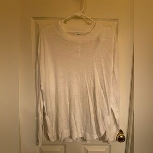 J. Crew Factory White Crew Neck Sweater